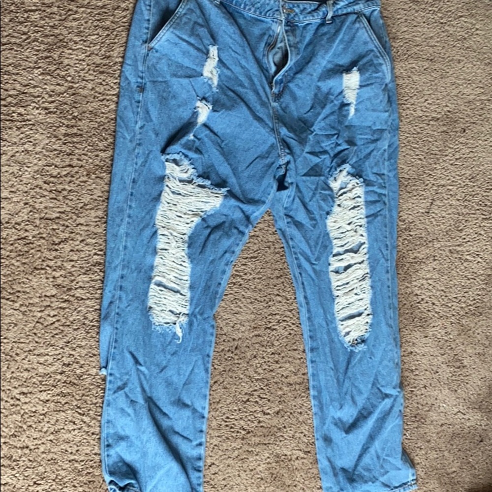 Blue denim plus size jeans